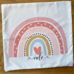 Kissenbezug Regenbogen Kinder personalisierbar mit Namen