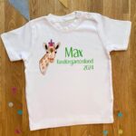 Kindergartenkind T-Shirt Giraffe personalisiert, mehrfarbig, verschiedene Größen