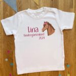 Kindergartenkind T-Shirt Pferd personalisiert, mehrfarbig, verschiedene Größen