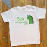 Kindergartenkind T-Shirt Dino personalisiert, mehrfarbig, verschiedene Größen
