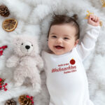 Body "Mein erstes Weihnachten", personalisiert, verschiedene Größen, Weihnachtsgeschenk Baby, Weinachtskugel