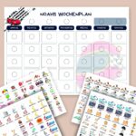 Kinder Wochenplan, Tagesplan, personalisiert mit Namen, Rennauto Motiv, über 200 Karten