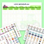 Kinder Wochenplan, Tagesplan, personalisiert mit Namen, Traktor Motiv, über 200 Karten