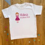 Schulkind T-Shirt Prinzessin personalisiert, mehrfarbig, verschiedene Größen