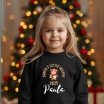 Weihnachtspullover "Santa's little helper" - personalisierbar mit Namen, verschiedene Größen