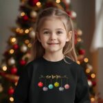 Weihnachtspullover "Weihnachtskugeln" - personalisierbar mit Namen, verschiedene Größen