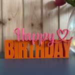 3D Schriftzug „Happy Birthday“ mehrfarbig